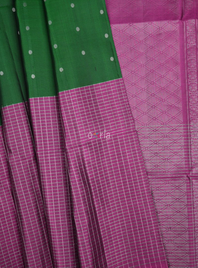 Party Wear Soft Raw Silk Saree With Handloom Woven And Check Printed –  Cygnus Fashion